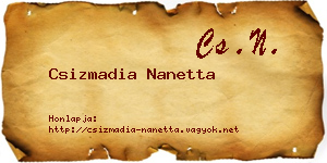 Csizmadia Nanetta névjegykártya